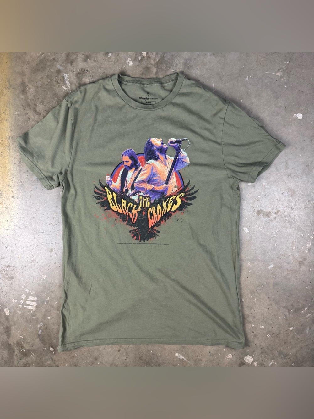 The Black Crowes T-Shirt Size Medium Wrangler Tee 2024 Tour Rock n Roll Concert